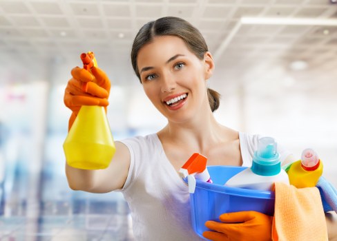 Carpet cleaning team in SE3 sorting recyclable packaging and materials