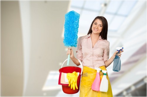 Office cleaning service for a workplace in SE3 with tidy desks and clean floors